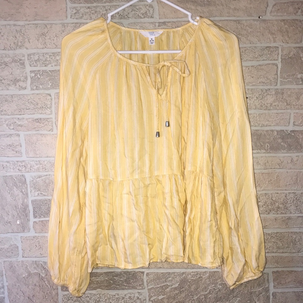 ✅Time & Tru Boho Babydoll Style Top